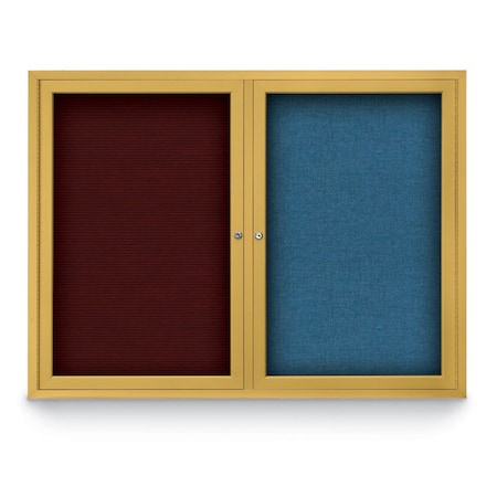 United Visual Products Corkboard, Buff/Bronze, 18" x 24" UV401-BRONZE-BUFF